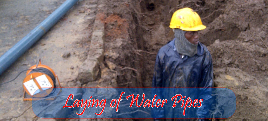 Laying of Water supply pipes